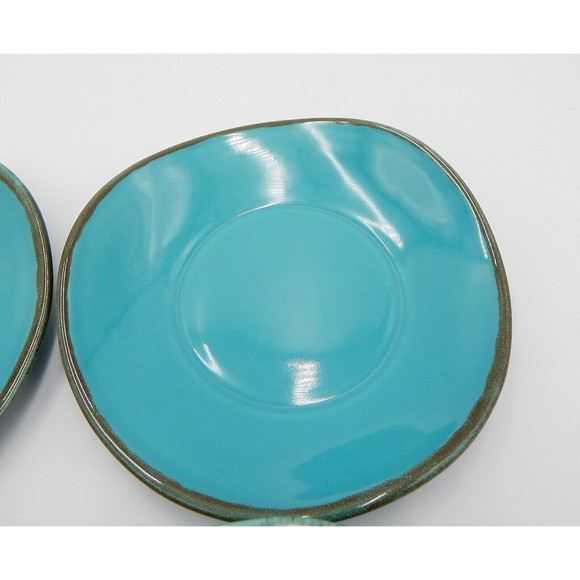 Southern Living at Home Tuscan Collection Tidbit Bowls Saucer Set/2 Turquoise - Picture 6 of 12